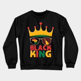 Young Black King Crown African American Kids Boys 1865 Juneteenth Crewneck Sweatshirt